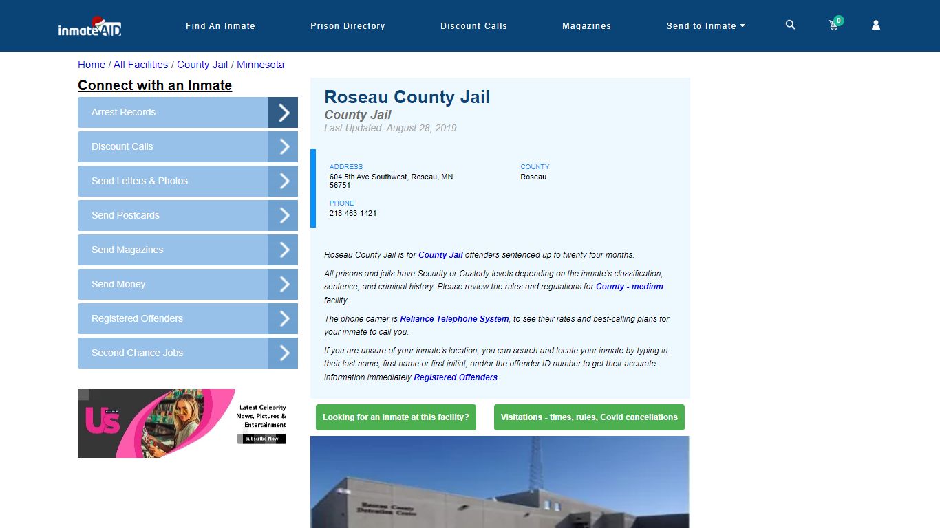 Roseau County Jail - Inmate Locator - Roseau, MN